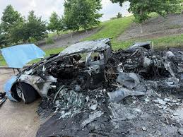 Two Lamborghinis burst into flames after crash on Houston feeder road