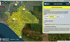 Alerta Chiapas por lluvias, rachas de viento y descargas eléctricas