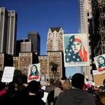 Women march across against Donald