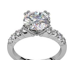 Image of Big Classic Solitaire platinum diamond ring for men