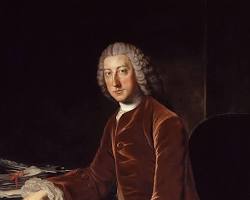 Image of William Pitt the Elder Earl of Chatham portrait British Empire map 18th century Seven Years War battle of Quebec 1759 Year of Victories British Parliament 1760s statue of William Pitt the Elder British North America map 1763