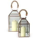 Copper candle lantern