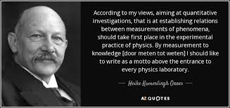 Heike Kamerlingh Onnes quote: According to my views, aiming at ... via Relatably.com