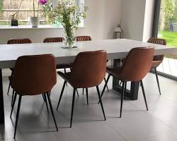 Image of Concrete dining table and chairs