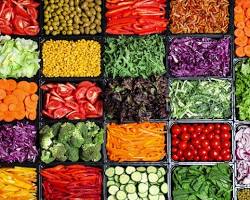 Image of salad bar with colorful ingredients