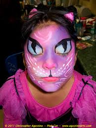 Pink Cat - yes, I do occasionally paint cat faces - face_painting_pinkcat_111031_agostinoarts