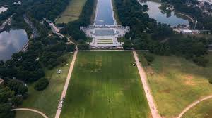 Giant ‘8647' numbers appear on National Mall grass