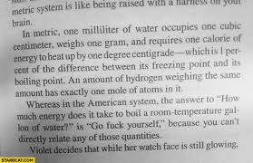 Metric vs imprial system comparison quote | StareCat.com via Relatably.com