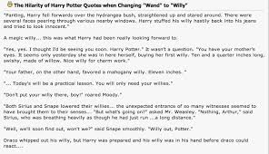 Harry Potter: changing the word &#39;wand&#39; to &#39;willy&#39;... - Album on Imgur via Relatably.com