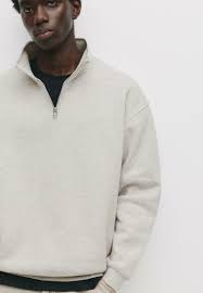 PULL&BEAR BASIC QUARTER-ZIP - Sweatshirt - light grey/gris ...