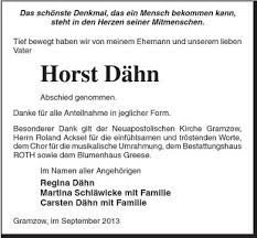 Horst Dähn-Abschied genommen. | Nordkurier Anzeigen