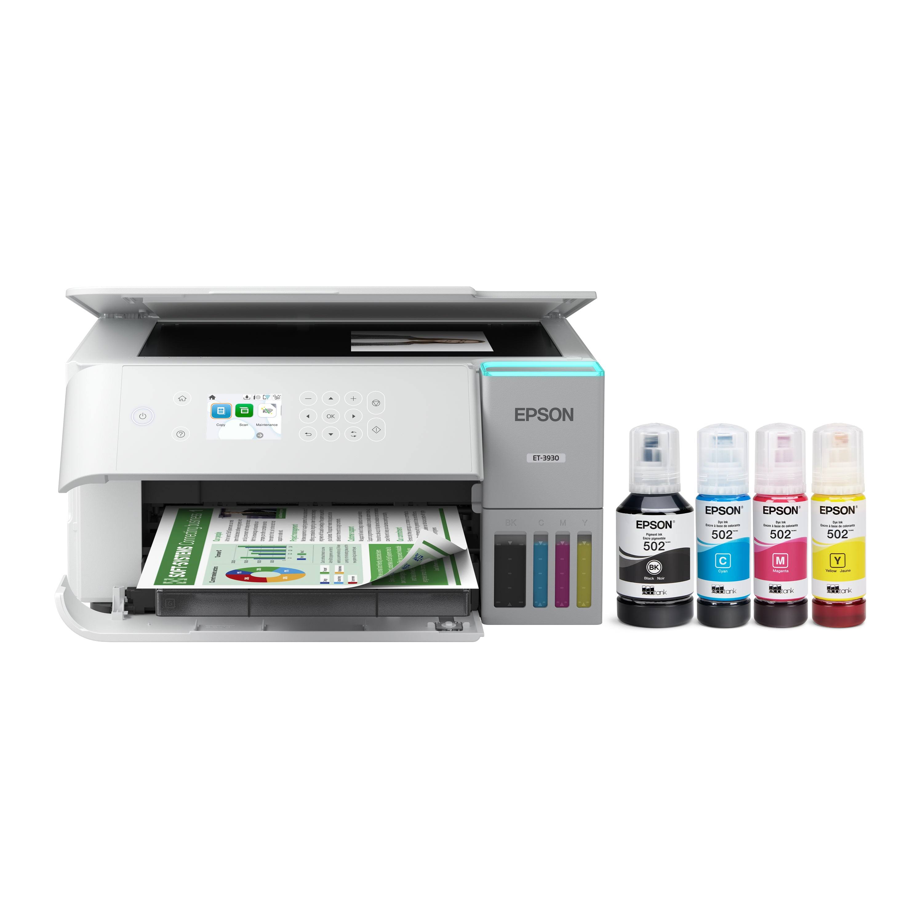 Epson EcoTank ET-3930 Wireless All-in-One Color Supertank Inkjet Printer
