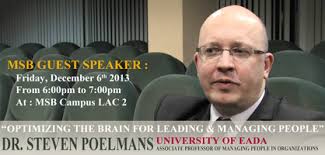 MSB Public Lecture by Dr. Steven Poelmans - logo