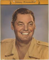 Johnny Weissmuller 1949 Dixie Premium Photo. Weissmuller as Jungle Jim on colorful 1949 Dixie Premium Photo - johnny-weissmuller-1949-dixie