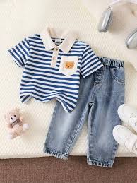 Conjunto Osito rayado