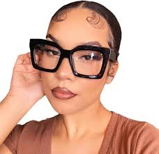VOOGLAM Oversize Rectangle Blue Light Blocking Glasses for Women Men Anti UV Eyestrain Eyewear Pacheco