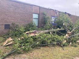 Photos show storm damage to Jay County Jr-Sr High School