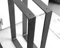 Black iron table legs