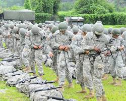 Image of Korean military training camp basic training phase