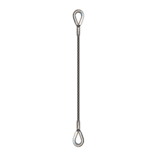 1" x 20 ft BLP-102 Thimbled Eye Wire Rope Sling - 19600 lbs WLL