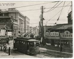 広島市内電車開業当時の様子の画像