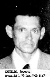 Roberto Castillo Desaparecido el 12/1/77. Tenía 38 años. Roberto Castillo. Fue secuestrado en de su casa en Lanús No hay testimonio de su paso por un C.C.D. - castillor