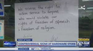 Résultat de recherche d'images pour "“We reserve the right to refuse service to anyone”"