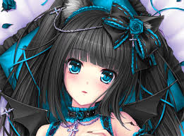 Résultat de recherche d'images pour "photo fille manga cheveux noir et gris"