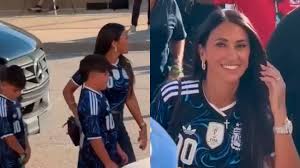 Así había llegado Antonela Roccuzzo al estadio de Kansas: el video