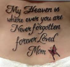 In loving memory of my mom. | tattoos | Pinterest | In Loving ... via Relatably.com