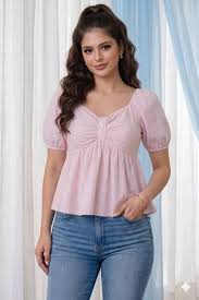 Price History of Shein Fitted Puff Sleeve Back Tie-Up Textured