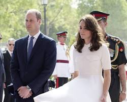 Image of Kate Middleton's dress blowing up in the wind