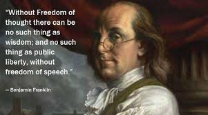 freedom of thought and freedom of speech | Benjamin Franklin ... via Relatably.com