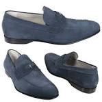 Mens blue suede loafers