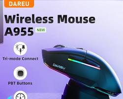 Image of DAREU PC Gamer Mouse 12000DPI RGB Trimode Wireless Bluetooth Mice with Charging Dock AIMWL Sensor for Laptop PC