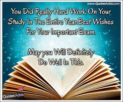 Important Exam Wishes Quotes and Messages | Quotes Adda.com ... via Relatably.com