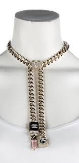 Chanel Necklace Women Lipstick Chain Pearl Crystal UNUSED W/Box, Storage Bag - Product from eBay