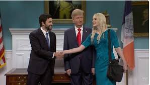 Ramy Youssef and James Austin Johnson portraying Zohran Mamdani and Donald Trump on Saturday Night Live