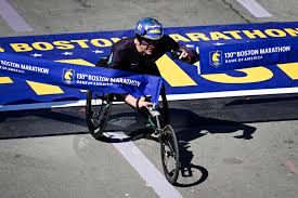 Checking in from the finish line of the 130th Boston Marathon