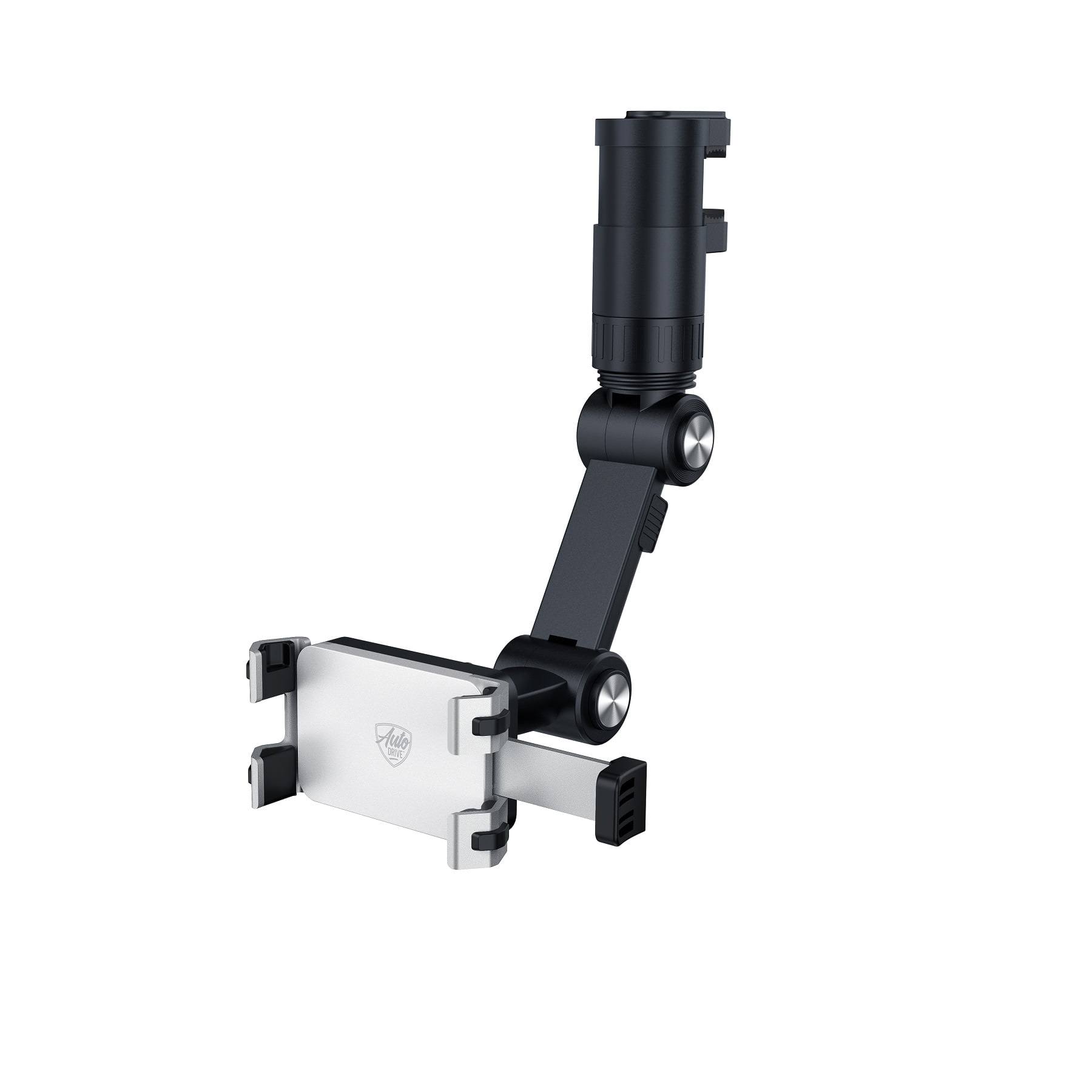 Auto Drive Rearview Mirror Clamp Phone Mount with Aluminum Multi-Directional Metal arms 360Rotating