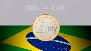 El euro cerró en baja frente al real brasileño y siguió estable