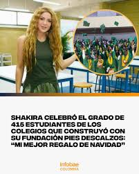 #Shakira anunció en sus redes sociales la culminación de estudios de cientos de jóvenes en La Guajira, Barranquilla, Quibdó y Cartagena, subrayando la importancia del acompañamiento docente y el trabajo de la fundación. Lea la nota aquí: https://infob.ae