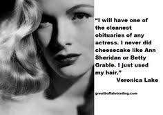 Veronica Lake on Pinterest | Veronica, Veronica Lake Hair and ... via Relatably.com