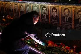 Licensable picture: Commemorative service to mark 40th anniversary of Chornobyl nuclear disaster, in Slavutych