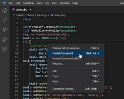 Image of Format Document in Visual Studio Code