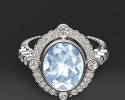 Image of Cocktail ring halo setting