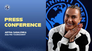 Aryna Sabalenka | Press Conference | Pre-Tournament | 2026 Cincinnati Open Alice Cooper (WYBARYTn4b)
