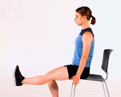 Seated knee extension exercise