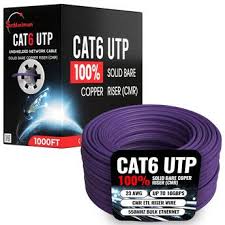 Cables Direct Online Cat6 23AWG 1000FT Solid Bare Copper CMR ...