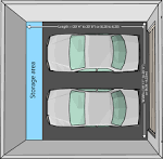 What is the size of a standard car garage? m